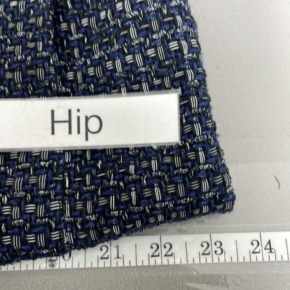 Ann Taylor Petite Jacket Coat Open Front Fringe Blue Gray Size Large Petite LP - Picture 16 of 17